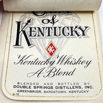 Gem of Kentucky Whiskey Label Set of 9 Double Springs Distillers Bardstown KY
