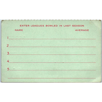1950 Milwaukee Bowling Association Membership Card Carl W. K. Anderson SE5-7