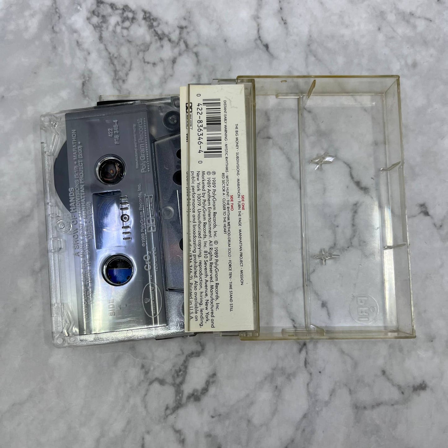 Vintage A Show of Hands by Rush Cassette Tape TJ2-5