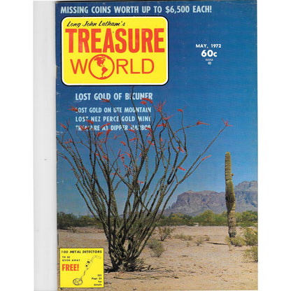 Long John Latham's Treasure World Magazine Mining Metal Detecting May 1972 M5