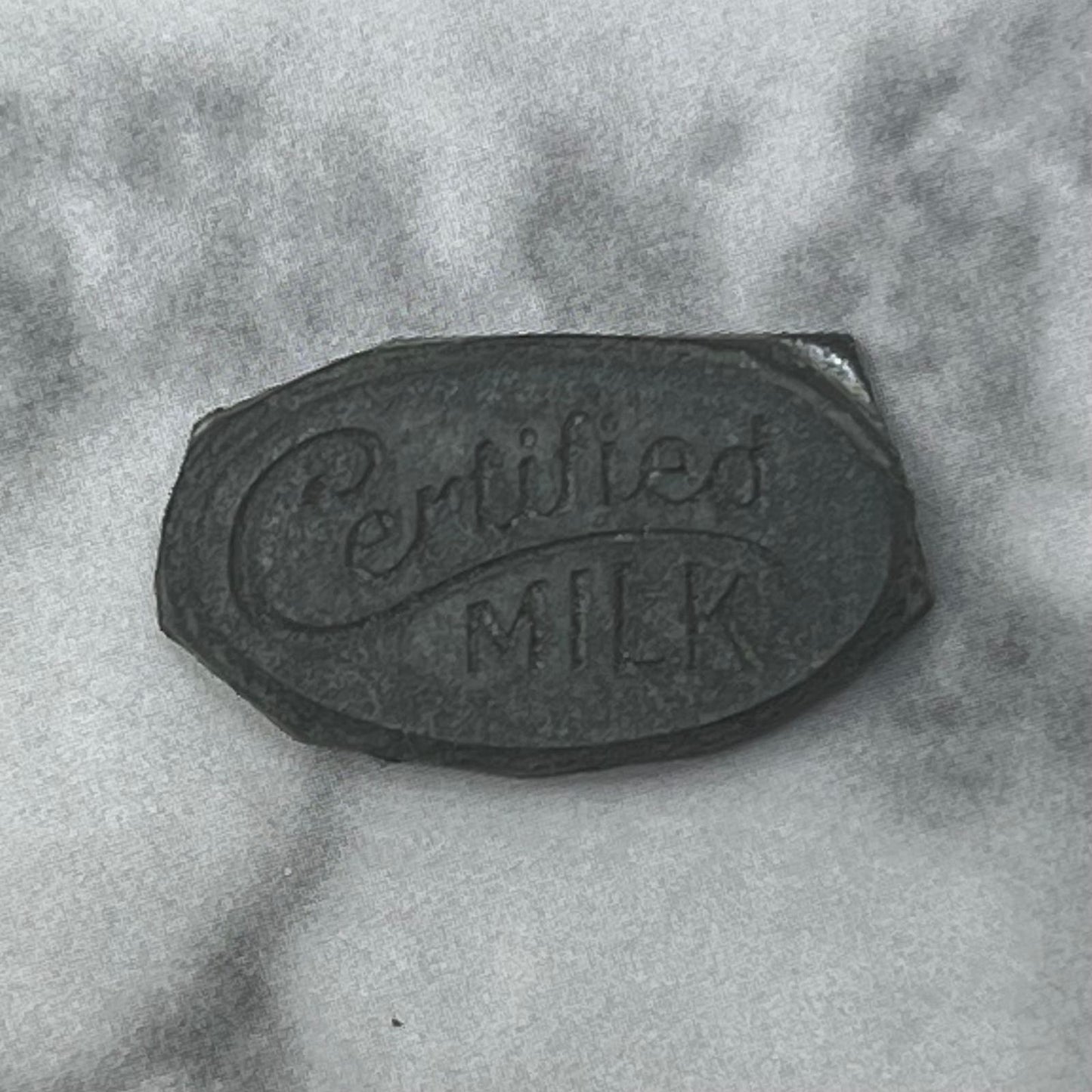 Vintage Printing Letterpress Printers Block Plate Certified Milk SE837