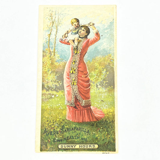 1880s Victorian Trade Card Ayer's Sarsaparilla A.F. Sherman Ludlow VT AC2