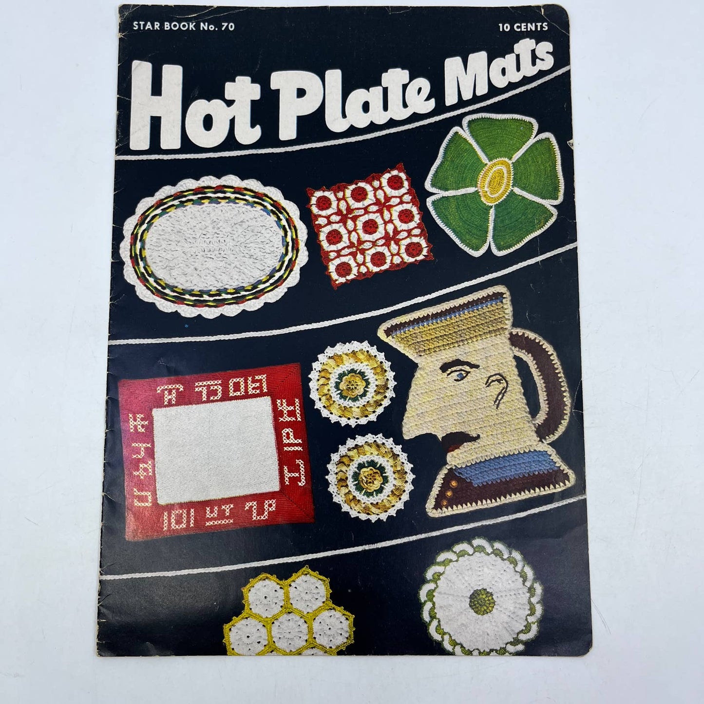 Vintage 1950 Star #70 Pot Holders Hot Plate Mats Pattern Booklet Crochet TH7