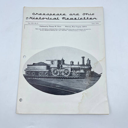 1976 June Chesapeake and Ohio Historical Newsletter C&O RR Thomas Dixon WV TE2