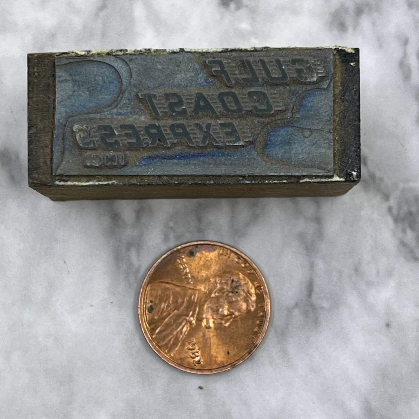 Vintage Printing Letterpress Printers Block Plate Gulf Coast Express Inc. TJ513