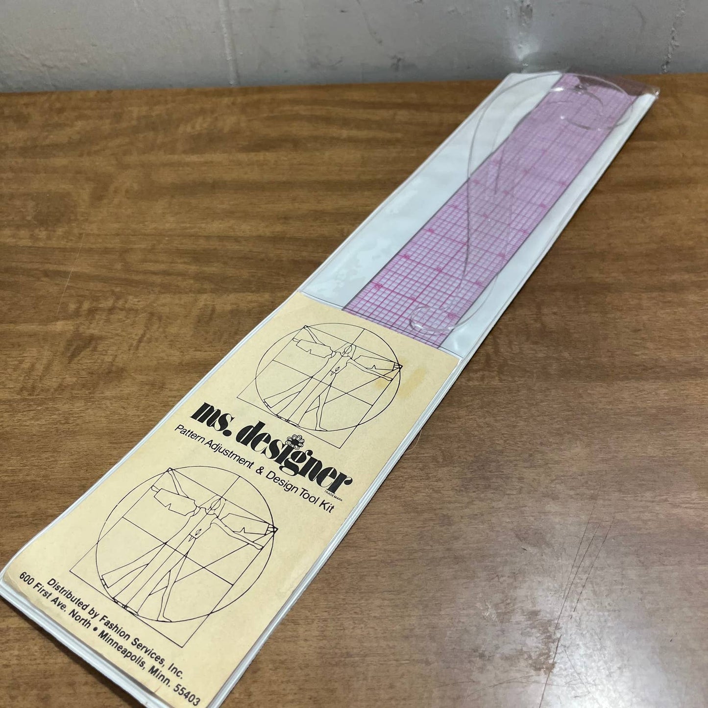 Vintage Ms. designer Pattern Adjustment & Design Toolkit Sewing Template NOS TA4