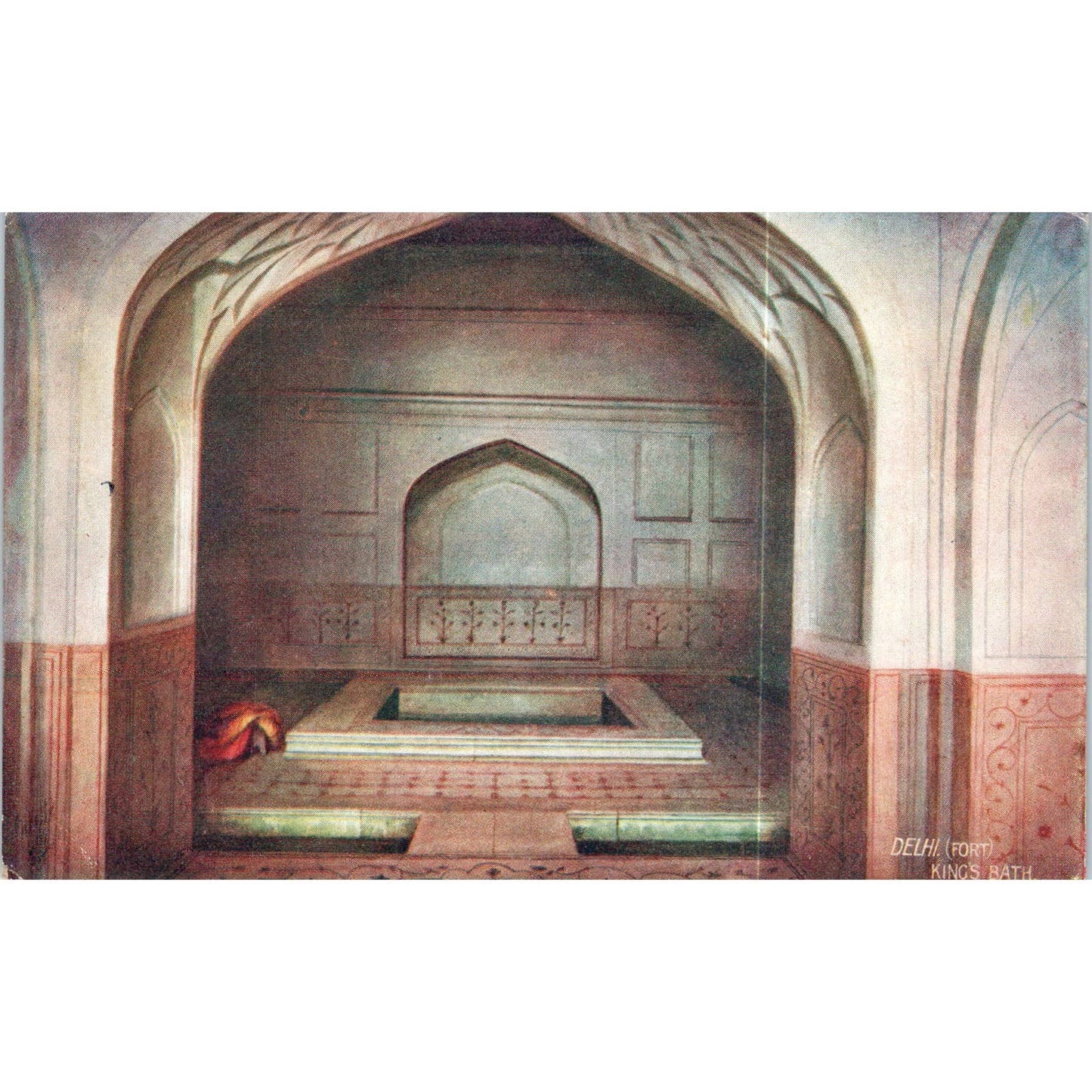 Delhi - King's Bath Raphael Tuck Oilette Original Postcard TK1-P17