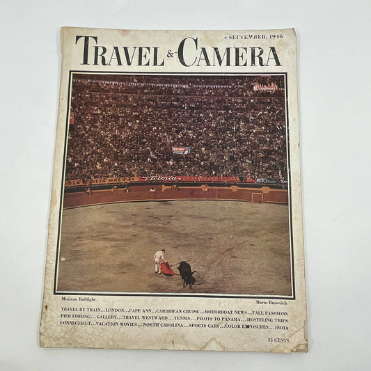 1946 September Travel and Camera Magazine Mexican Bullfighting Cape Ann TG1