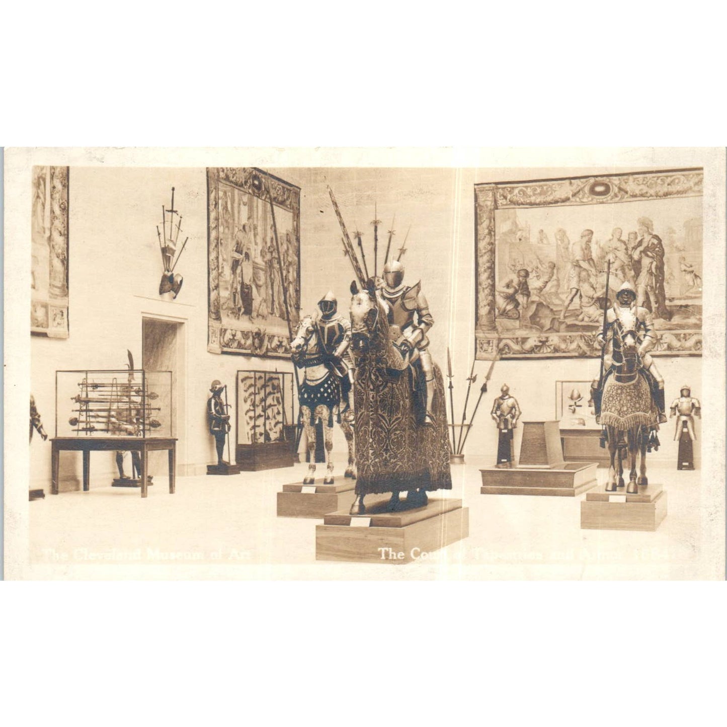 Armor Court, Cleveland Museum of Art RPPC Original Postcard TK1-P12