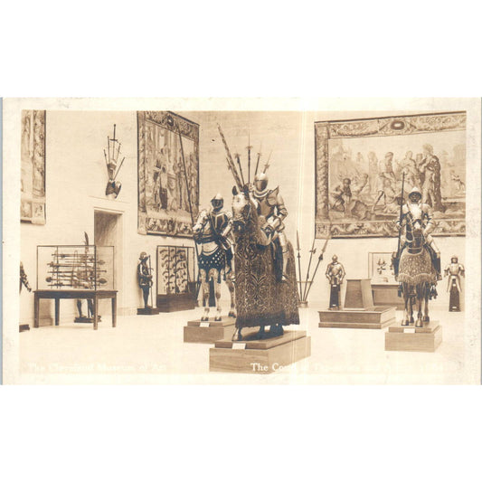 Armor Court, Cleveland Museum of Art RPPC Original Postcard TK1-P12
