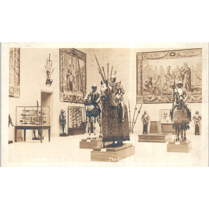 Armor Court, Cleveland Museum of Art RPPC Original Postcard P2-7