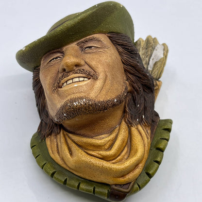 Robin Hood - Bosson Chalkware Head Congleton England.  Rare Vintage TC8