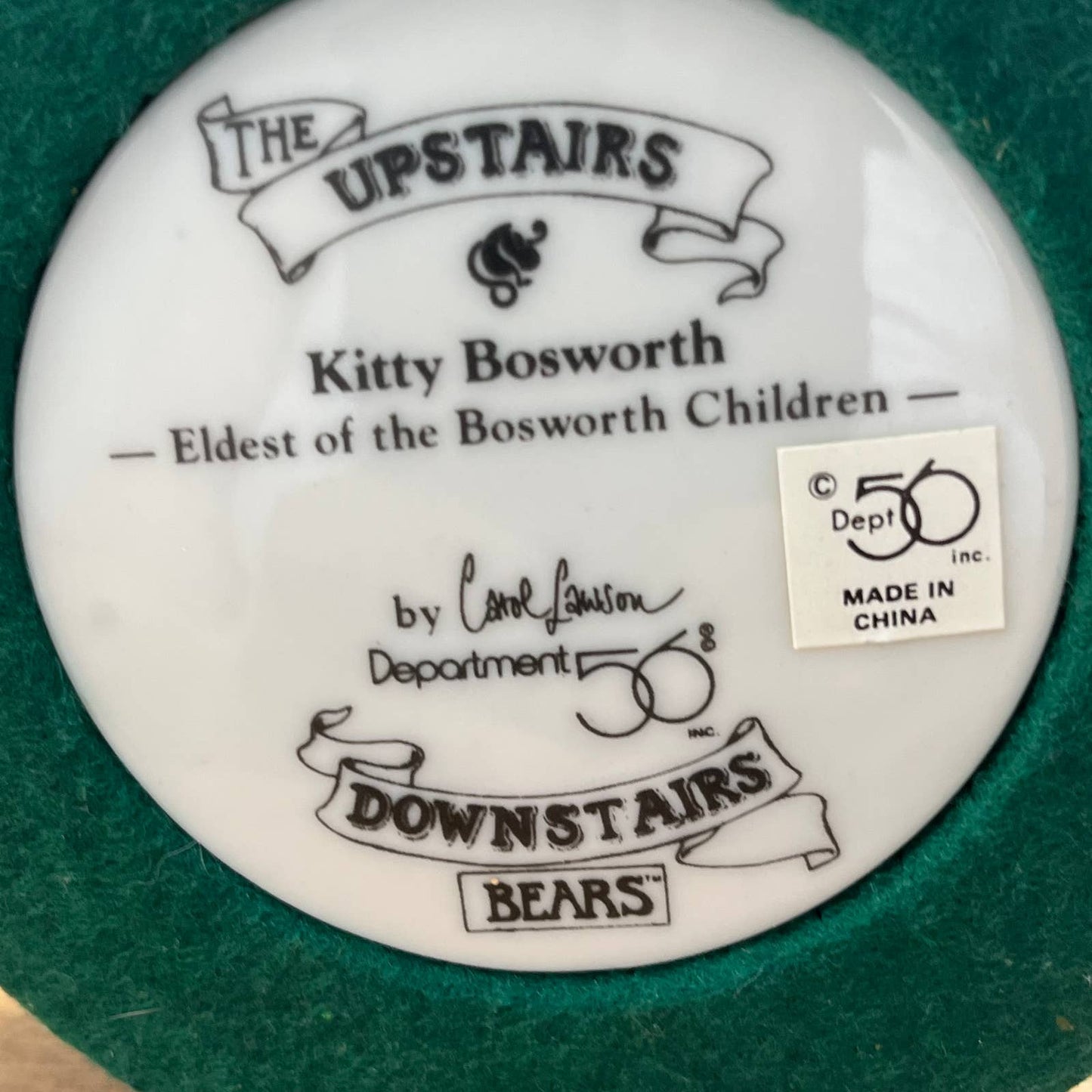 DEPT 56 UPSTAIRS DOWNSTAIRS BEARS Kitty Bosworth Eldest of Bosworth Children TA2