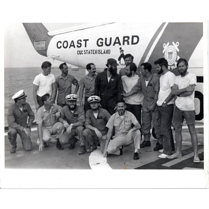 c1970 Original Photograph USCG Coast Guard Staten Island Group Shot 8x10 AD6-2