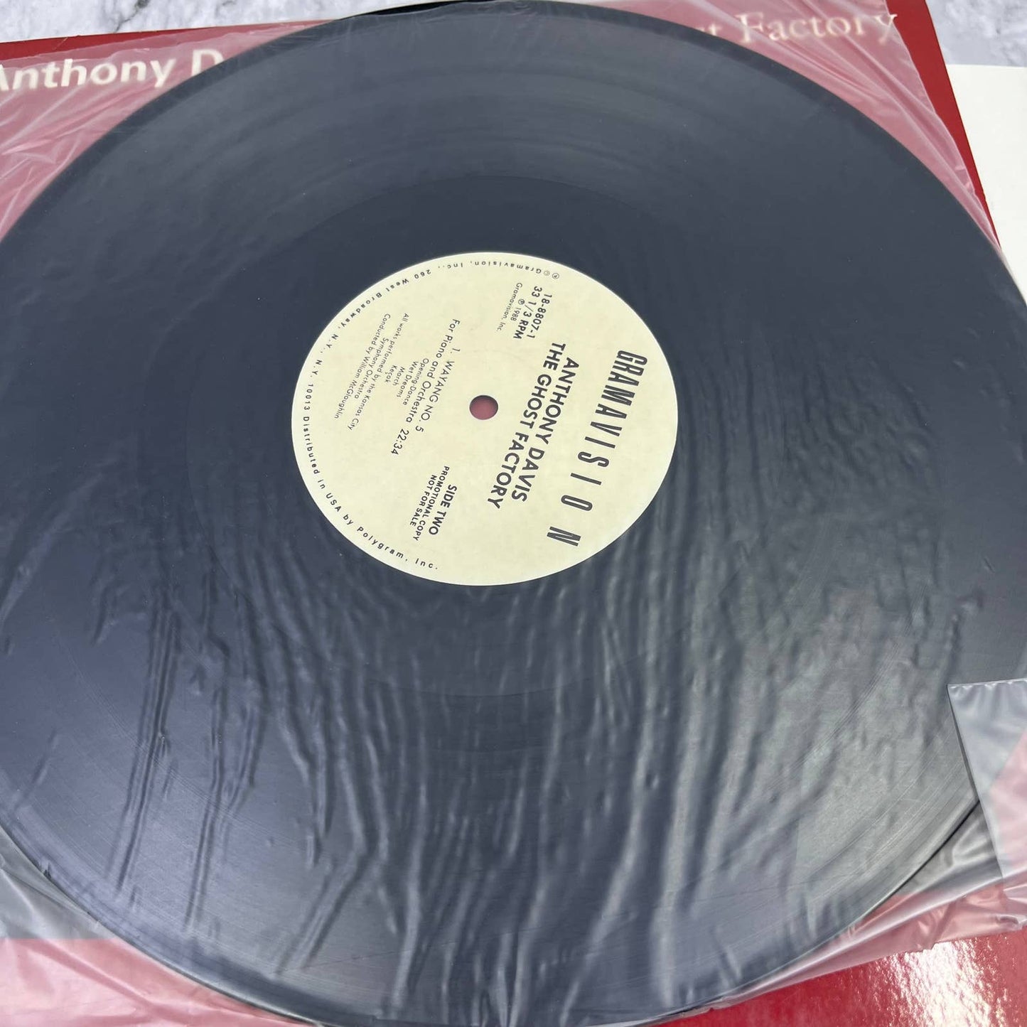 Anthony Davis - The Ghost Factory PROMO Record Gramavision 12" 33 ⅓ RPM TJ4