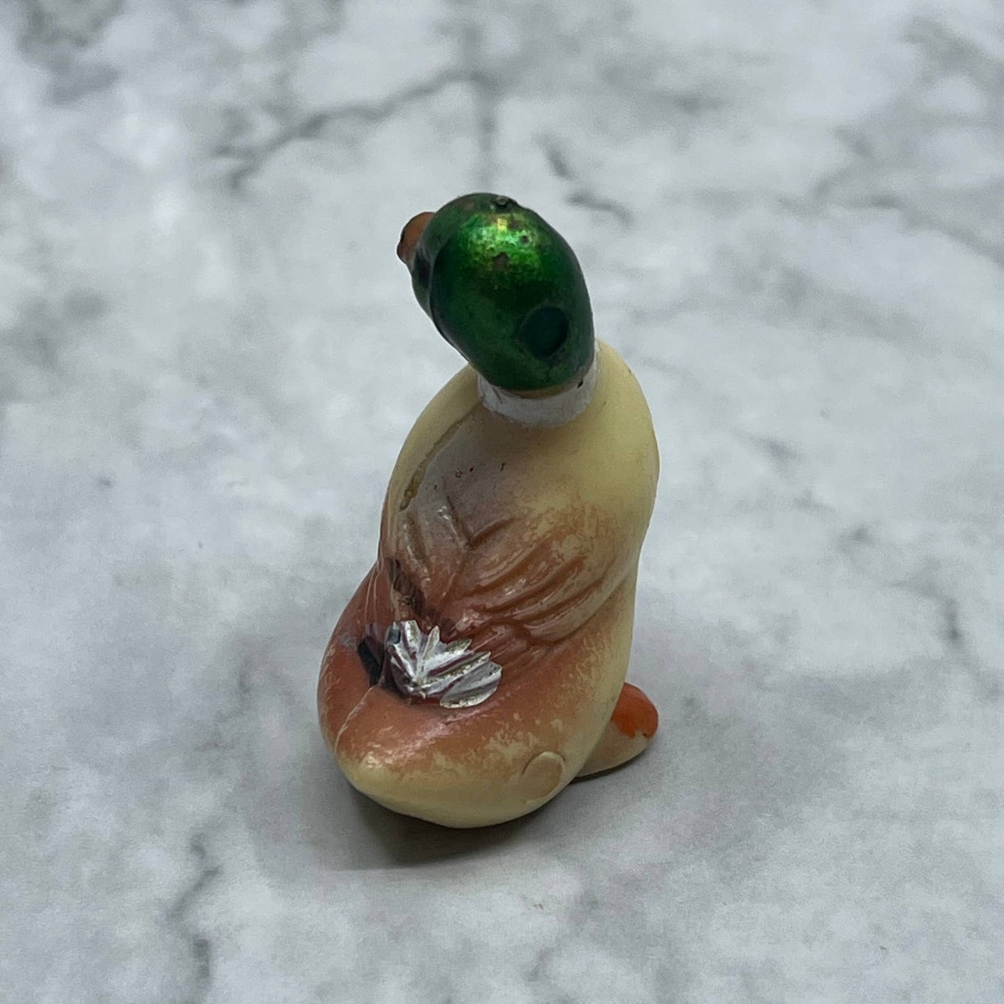 1970s Tiny Mallard Duck Hard Plastic Figure 1” SE1