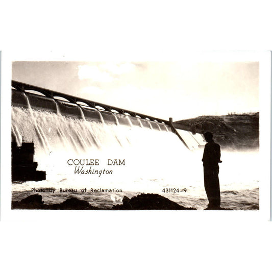 Vintage Postcard Coulee Dam Bureau of Reclamation Washington TD9-W2