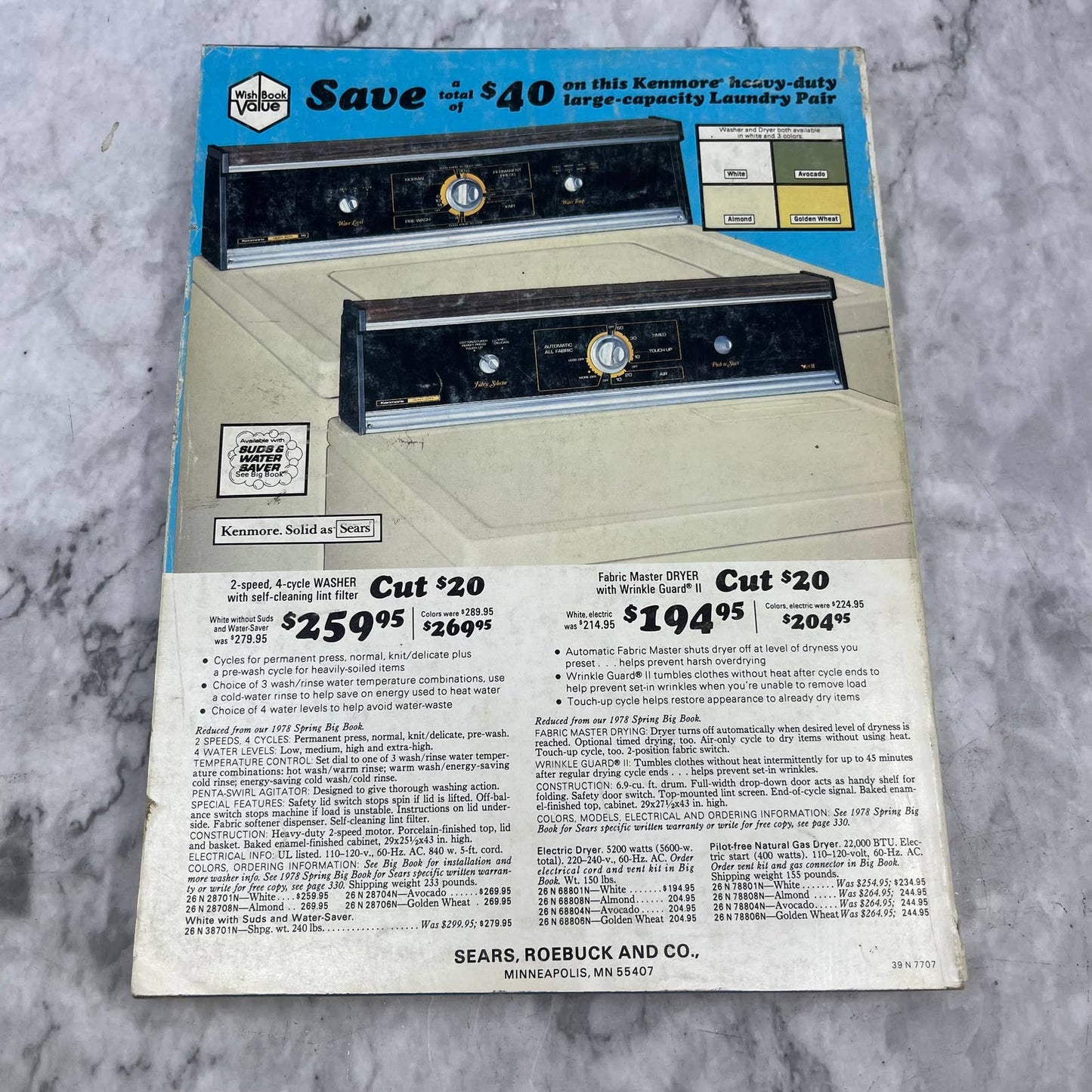 Sears 1978 Wish Book Catalog Star Wars Barbie Atari Lionel Toys Clothing S3-1