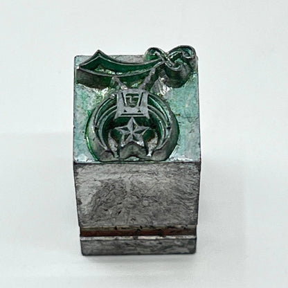 1920s Shriners Freemason Masonic Metal Stamp Typeset Print Block 1/2” SC7-5