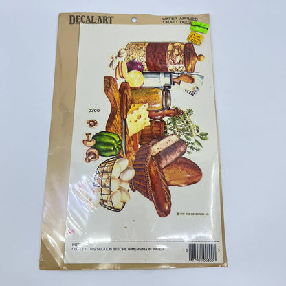 1981 NOS Decal Art Decorative Bread and Grains Kitchen Spread SEALED FL3