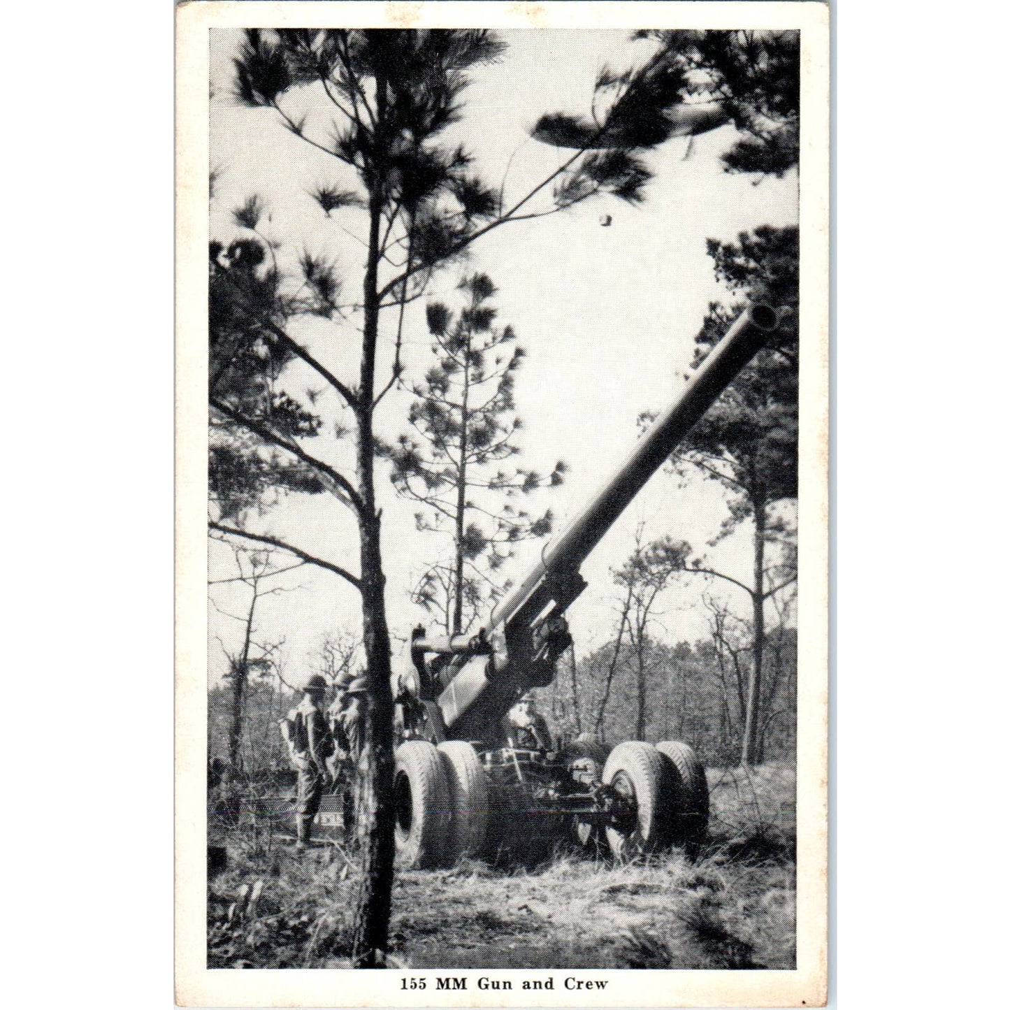 Vintage Postcard WWII 150 MM Artillery Gun and Crew EA3
