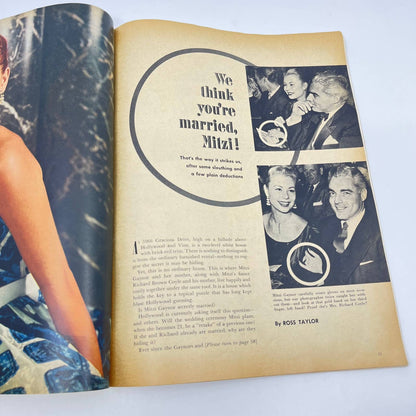 Motion Picture Magazine Aug 1952 Debbie Reynolds Mitzi Gaynor Fawcett TC6