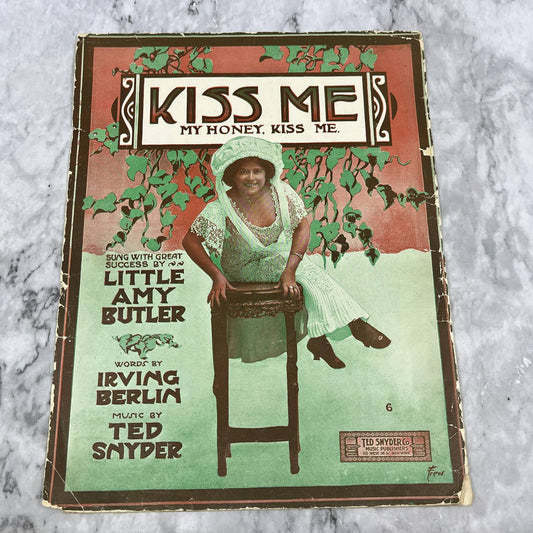 Kiss Me My Honey Little Amy Butler Irving Berlin 1910 Sheet Music TK2-SM3