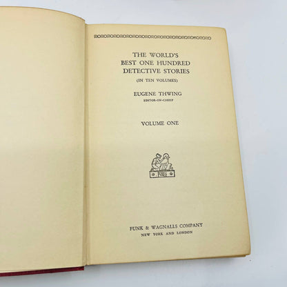 1929 World's Best 100 Detective Stories Funk & Wagnalls Complete Vol. 1-10 TA9