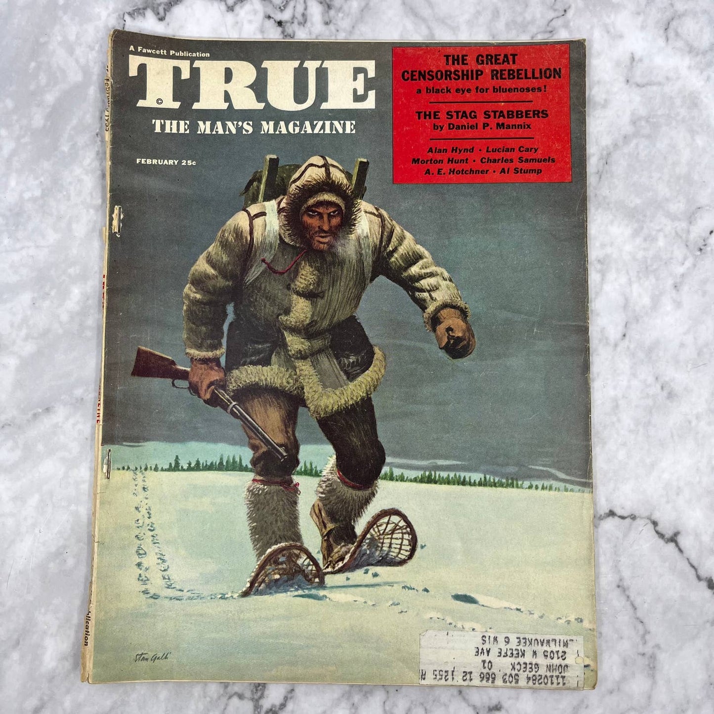 1955 February TRUE MAGAZINE AL STUMP OPIUM HENRY MORGAN Stan Galli Cover TJ3