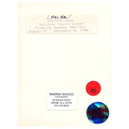 1985 Original Press Photo Women's Tennis Hu Na US Open ~5x7" AD2-7