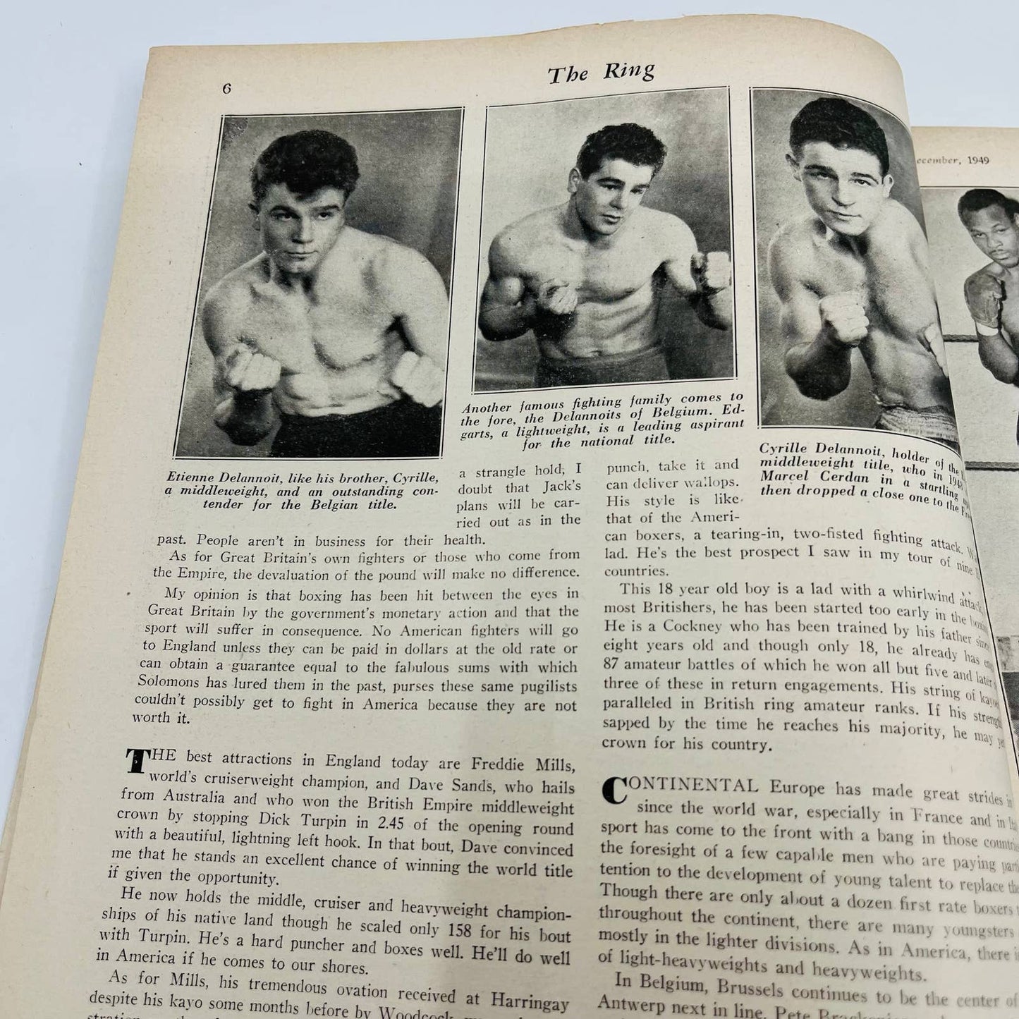 1949 Dec - The Ring Boxing Magazine – Sugar Ray Robinson Cover TA5