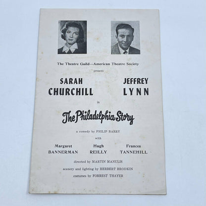 1940s Program The Theatre Guild American Theatre Society Philadelphia Story AB3