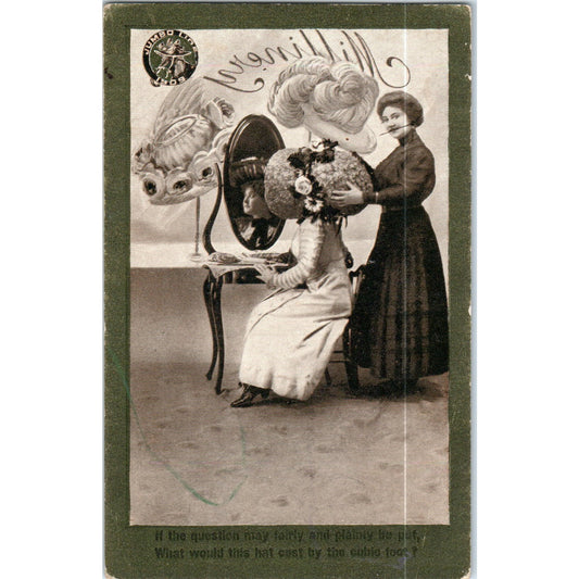 1909 Jumbo Line Thread Sewing Humor Original Postcard P2-8