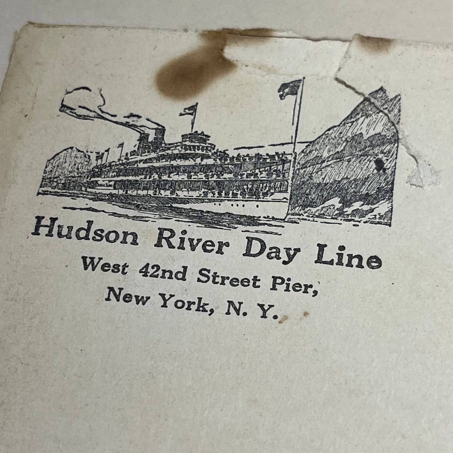 Hudson River Day Line Letterhead & Envelope Robert Fulton Hendrick Hudson NH1