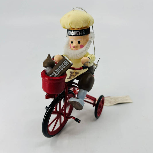 1989 vintage Hershey chocolatier elf & tricycle kurt adler holiday ornament  SB6