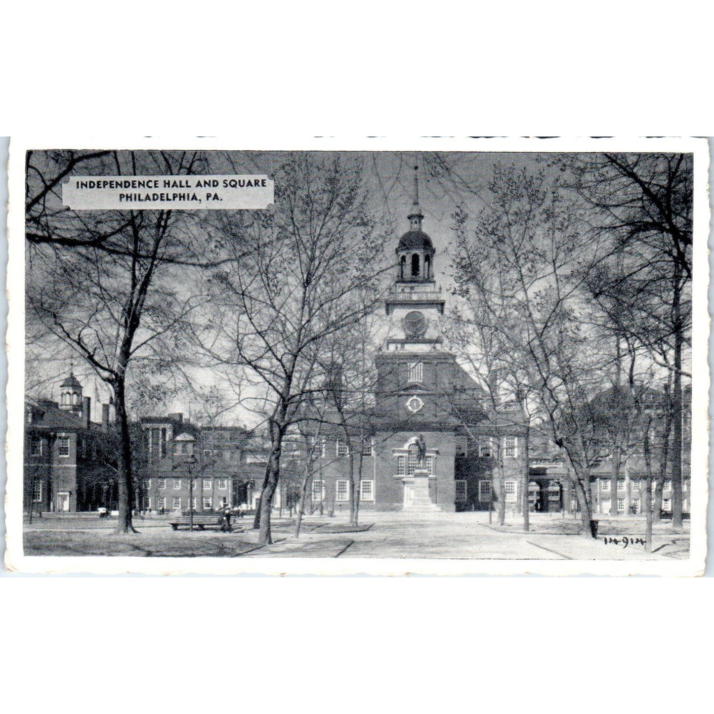 Vintage Postcard Independence Hall and Square Philadelphia PA TD9-P1