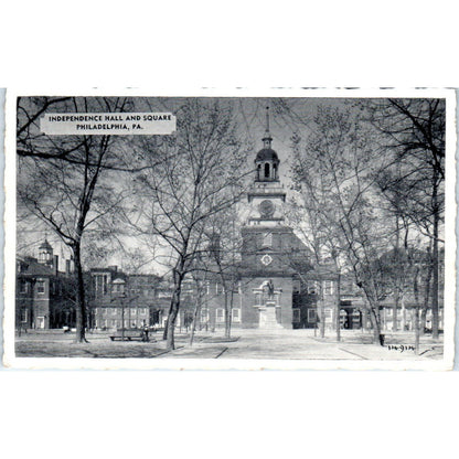 Vintage Postcard Independence Hall and Square Philadelphia PA TD9-P1