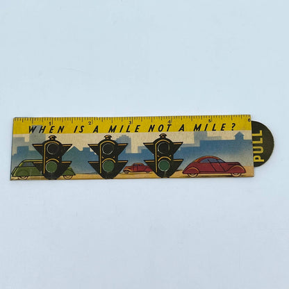 1940s Shell Oil Sliding Ruler Advertisement “When is a Mile Not a Mile” SC6