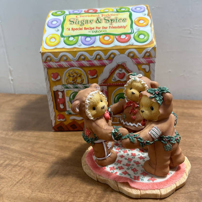 Vintage Cherished Teddies Sugar & Spice  Bears Missy, Cookie & Riley In Box TA4