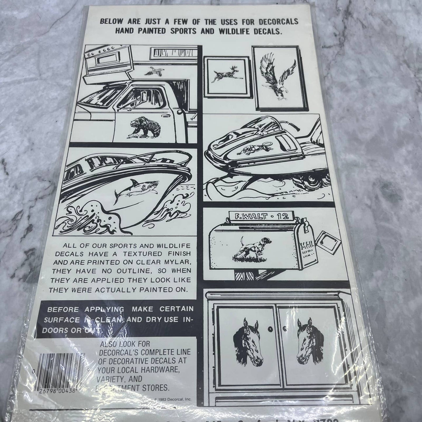 1977 NEW NOS Decorcal Sports & Wildlife Decal W-14 Canada Goose Hunting FL5