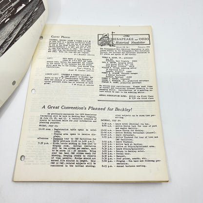 1976 Feb Chesapeake and Ohio Historical Newsletter C&O RR Thomas Dixon WV M1-2