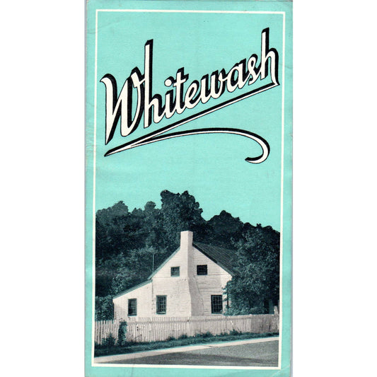 Vintage Info Brochure Whitewash Lime Hints for the Home SE5