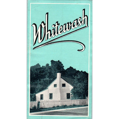 Vintage Info Brochure Whitewash Lime Hints for the Home SE5