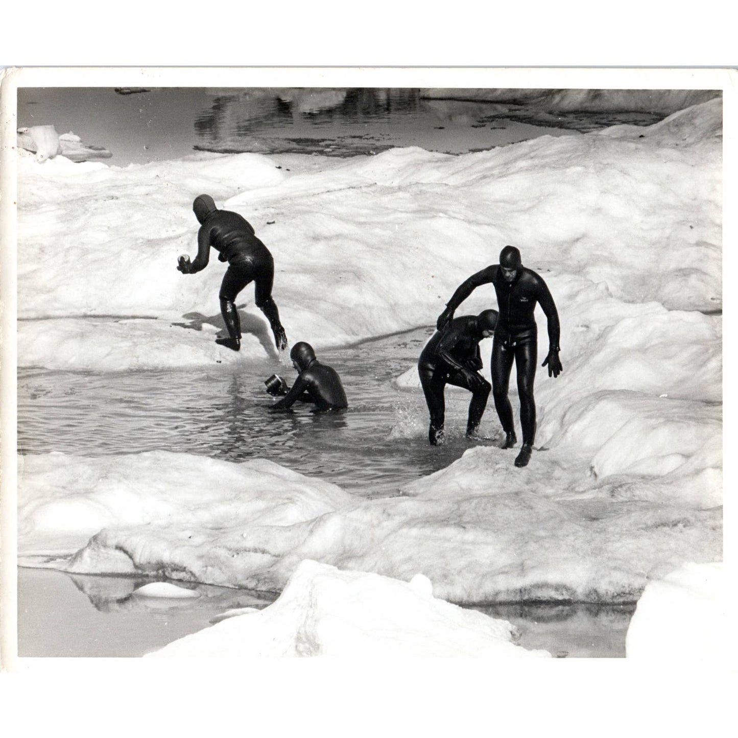 c1970 Original Photograph USCG Coast Guard Staten Island Divers 8x10 AD6