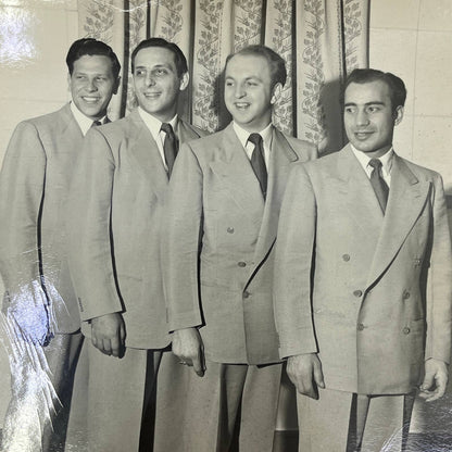 1950s Music Group Quartet Posing Photograph 8x10" Schenectady NY AB7