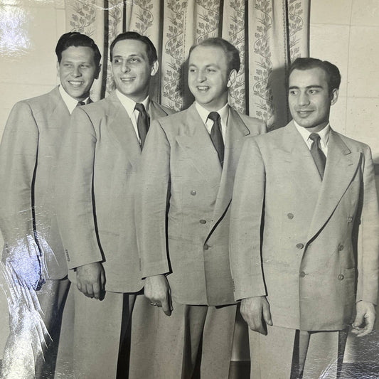 1950s Music Group Quartet Posing Photograph 8x10" Schenectady NY AB7