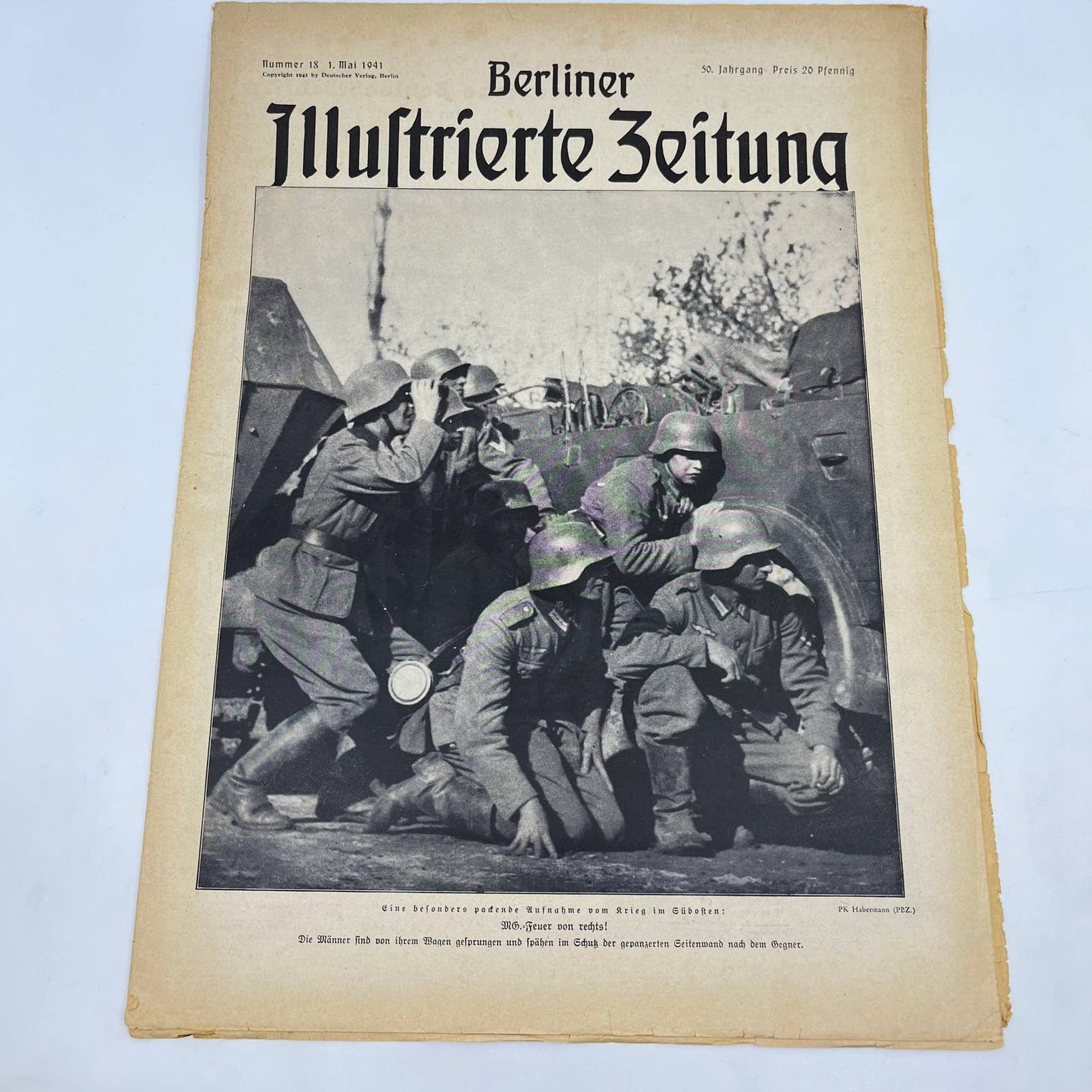 WWII Berliner Illustrated German Nazi Newspaper May 1 1941 FL3