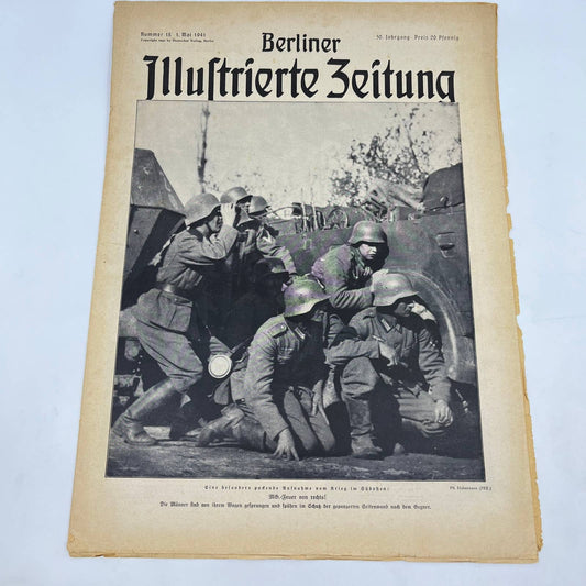 WWII Berliner Illustrated German Nazi Newspaper May 1 1941 FL3