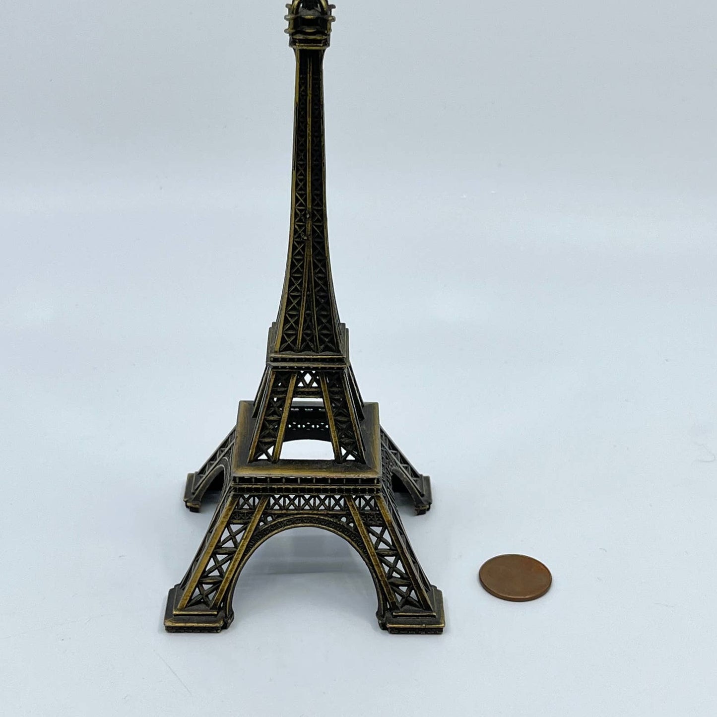 Vintage Metal Eiffel Tower Statue Made in France 6” TF3