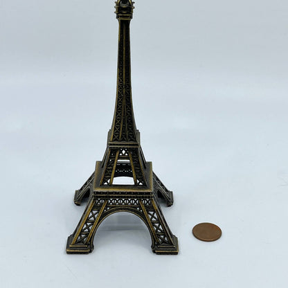 Vintage Metal Eiffel Tower Statue Made in France 6” TF3